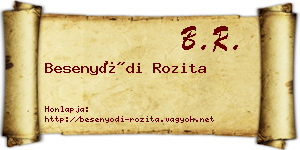 Besenyődi Rozita névjegykártya