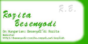 rozita besenyodi business card